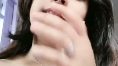 Gorgeous young girl topless video call viral show